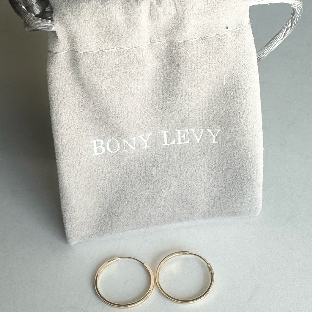 Bony Levy 14k Yellow Gold Infinity Hoop Earrings
